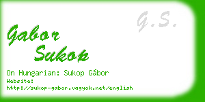 gabor sukop business card